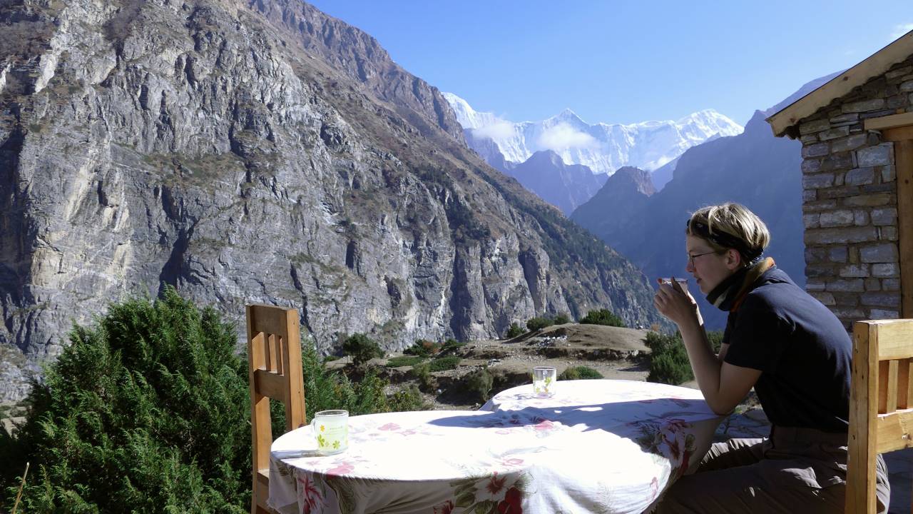 trekking på tehuse i Nepal